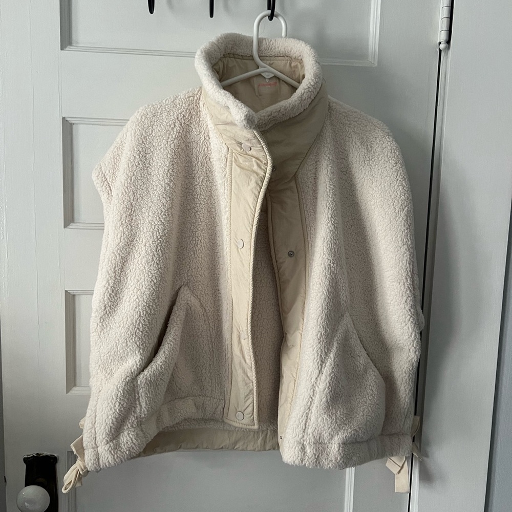 Free People Scout it Out Button-Front fleece vest